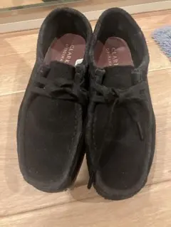 Clarks Originals ワラビー ブラック スエードのサムネイル