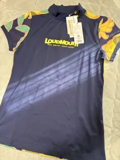 ECO防透スムース 柄モックネックシャツ レトロヘリアンサス ラウドマウス