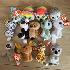マクドナルドのハッピーセット　タグ付き動物ぬいぐるみまとめ売り　13体