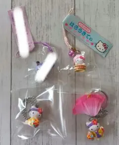 ハローキティ　ご当地ストラップ　3個セット　1999年〜2002年　サンリオ