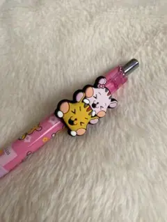 アピタン　キャラクター付きピンクボールペン