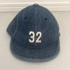 デニム キャップ 32 ナンバリング 刺繍