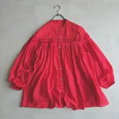 新品タグ付き エレンディーク リネン ブラウス シャツ 麻 クロップド 