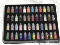 ネイルパーツセット 48本 グリッター ビーズ