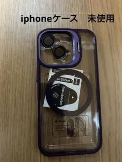 iPhone用スマホケース透明TPUケース（紫色）