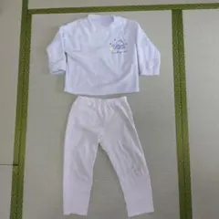 UNIQLO　すみっコぐらし　とかげ　水色　白　 フリースパジャマ 120cm