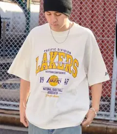 NBA ピグメント加工ビッグシルエットTシャツ　ホワイト　L ユニセックス