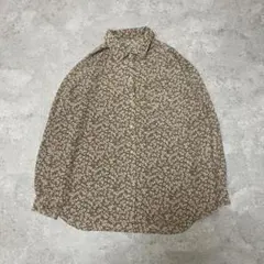 総柄　小花柄　長袖シャツ　ブラウス　レトロ　ナチュラル　カジュアル　古着MIXのサムネイル