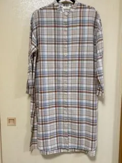 earth アース　チェックロングシャツ　Ｆ