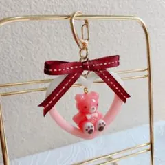 いちごミルクなクマさんキーホルダー