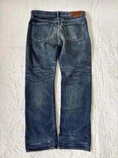 【極上used加工】RADIALLラディアルデニムW32色落ち濃淡鬼ヒゲ赤耳のサムネイル