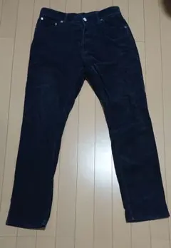 【GLOBAL WORK】メンズコーデュロイパンツ M ネイビー 秋冬