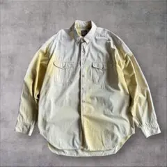 XL 鬼フェードOLD GAP オールドギャップ　サンフェードシャツ　黄色　XL
