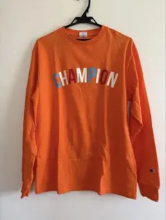 Champion 長袖カットソー オレンジ Lサイズ
