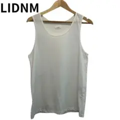 リドム　ホワイト タンクトップ　LIDNM 白　M 日本製　ラフ　メンズ　げんじ