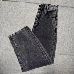 GU ワイドパンツ デニムパンツ ジーパン ブラック M