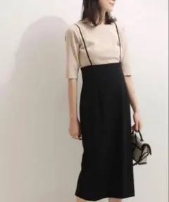 NOBLE ノーブル ショルダーストラップサロペットスカートのサムネイル