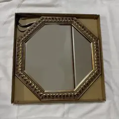 ゴールド　八角形ミラー