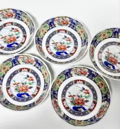 有田焼 昇龍窯 錦間取牡丹 中鉢 盛皿 深皿 和食器 煮物鉢 5個セット