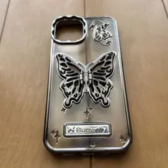 iPhone14 ケース 透明 蝶デザイン