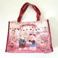 ディズニー　ダッフィー　シェリーメイ ショップバック トートバック　ピンク