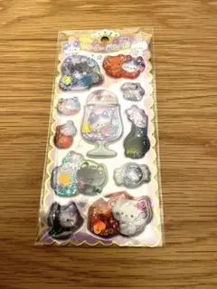 キラキラウォーターインシール　ねこ　クラックス　ウォーターシール　水シール　猫