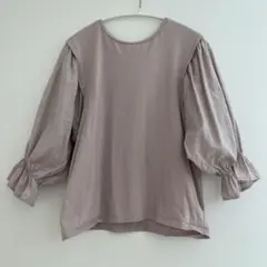美品☆UNITED ARROWS パフスリーブ カットソー ブラウンカーキ - メルカリ