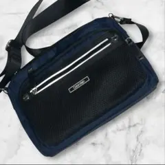 【新品未使用】カルバンクライン ショルダーバッグ ナイロン メッシュ ネイビー