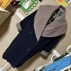 レトロ古着 MEMORY ビッグカラー ツートン✧ コート ヴィンテージ 古着