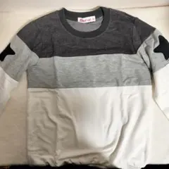 Rural rat 長袖カットソー 星柄切替 グレー系 M