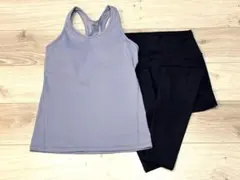 ヨガウェア タンクトップとレギンスセットM
