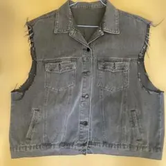 ノースリーブ　デニム　ベスト