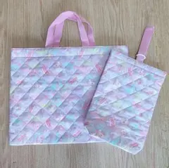 ゆめかわユニコーンのレッスンバッグ 上履き入れ パープル