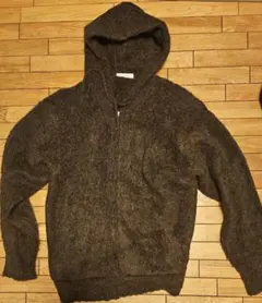 フリークスストアー　ダークブラウン フード付きジップアップパーカー