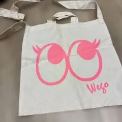 WEGO トートバッグ ピンク 目玉デザイン