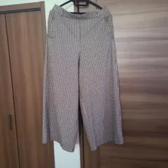 も*ふ様 値下げしました！ grove チェック柄 Lサイズ ワイドパンツ
