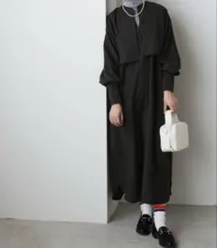 forksy. コンビワンピース　ブラック