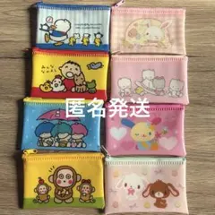セリア　サンリオフラットポーチ　8種セットのサムネイル