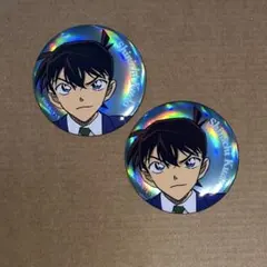 名探偵コナン　オーロラ缶バッジ　探偵Ver. 工藤新一