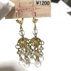 ハンドメイド シャンデリアピアス ビジュー