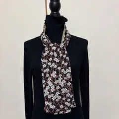 ストール　着物リメイク　ハンドメイド　正絹　花柄