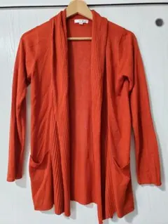【Sサイズ】レディース カーディガン オレンジ 長袖