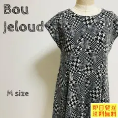 Bou Jeloud ワンピース Mサイズ ノースリーブ 幾何学模様 1288