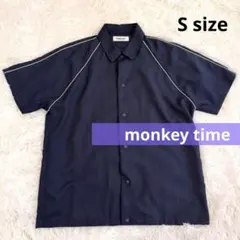 monkey time 半袖シャツ ネイビー パイピング ラグラン S メンズのサムネイル