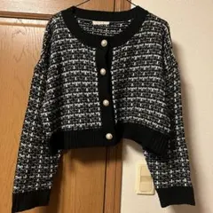 ツイードカーディガン