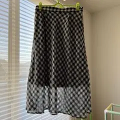 しまむら　ギンガムチェックスカート　星玲奈コラボ