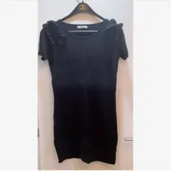 美品♡ LADYMADE 肩フリル ロングニット 半袖 レディメイド