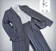 【KUMIKYOKU】組曲　セットアップ　パンツスーツ　ビジネス　グレー系　2