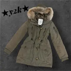 ★Y2K★ヴィンテージ★ミリタリーモッズコート★フェアリーグランジ レオパード柄