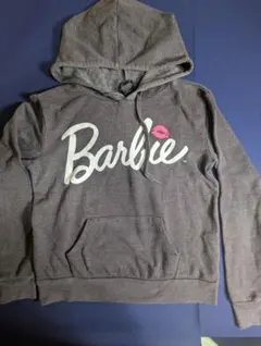 Barbie ロゴプリント パーカー グレー Sサイズ
